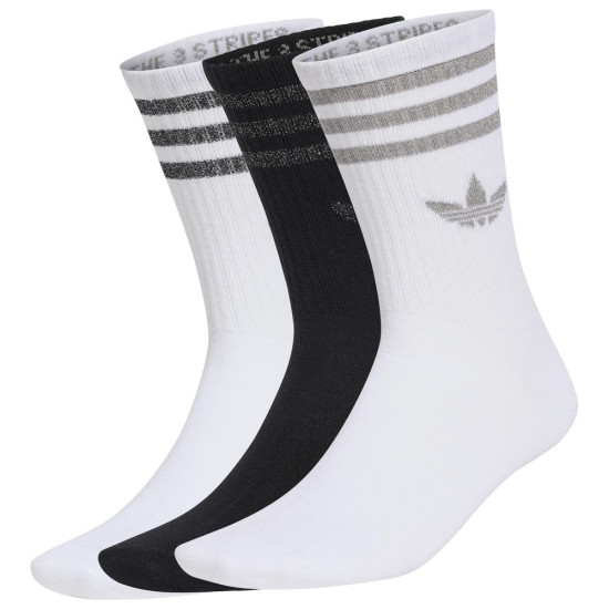 Adidas Κάλτσες 3-Stripes Glitter Crew Socks 3 pairs